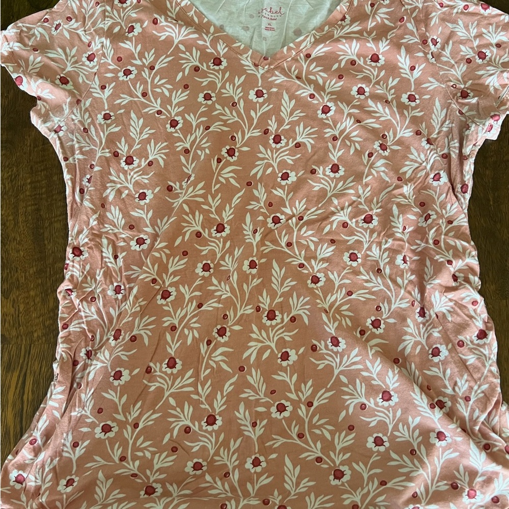 Isabel Maternity by Ingrid & Isabel Pink Ruched Wrap T-Shirt